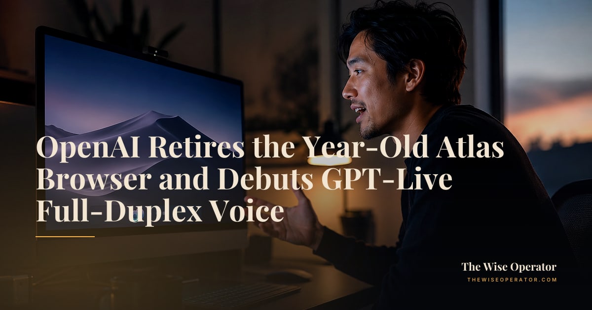 OpenAI Kills Atlas Browser, Merges ChatGPT Apps, Adds GPT-Live | The ...