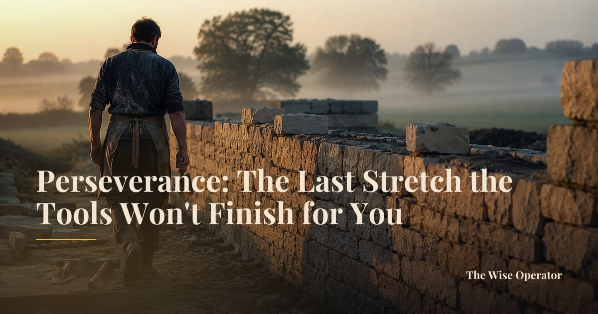 Perseverance: The Last Stretch the Tools Won't Finish for You
